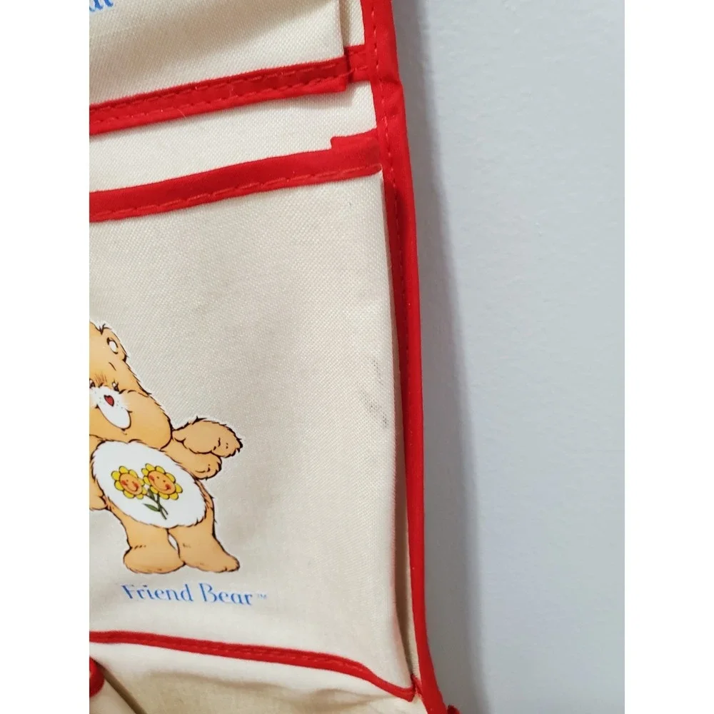 VINTAGE CARE BEAR HANGING POCKET ORGANIZER STORAGE AMERICAN GREETINGS BEIGE 80's